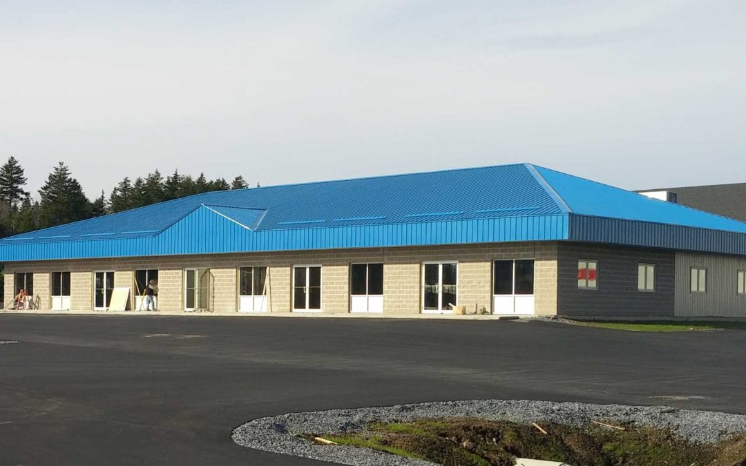 First building nearing completion